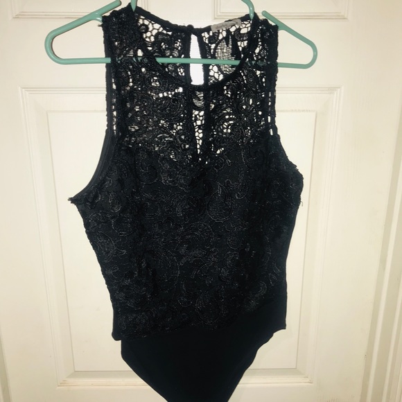 Charlotte Russe Tops - Lace Black Body Suit
